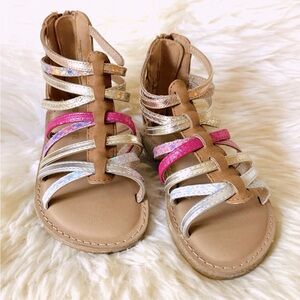 Shiny Strappy Sandles size 8 toddler